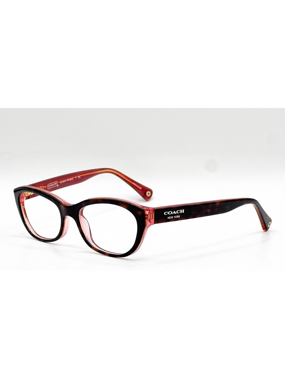 Coach Hc 6041 5115 Tortoise Pink Authentic Eyeglasses 51-16-135